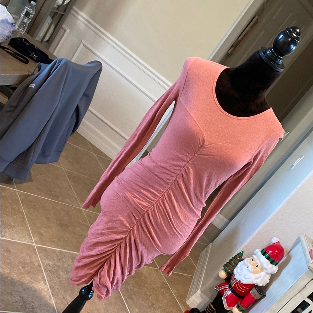 Sundry Ruched sweetheart dress, dusty rose color, sundry size 1